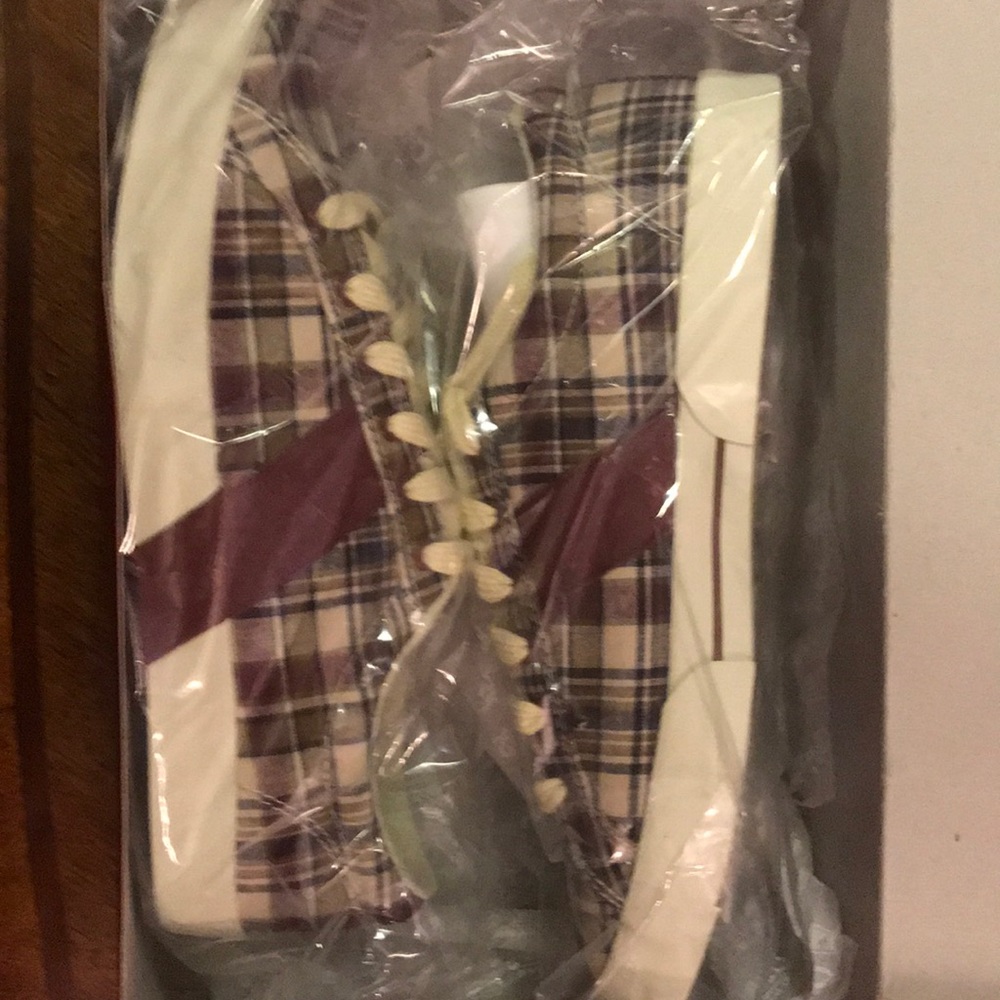 072 Chaps canvas plaid Patterson burgundy k 96-1142 skater athletic men's shoes
